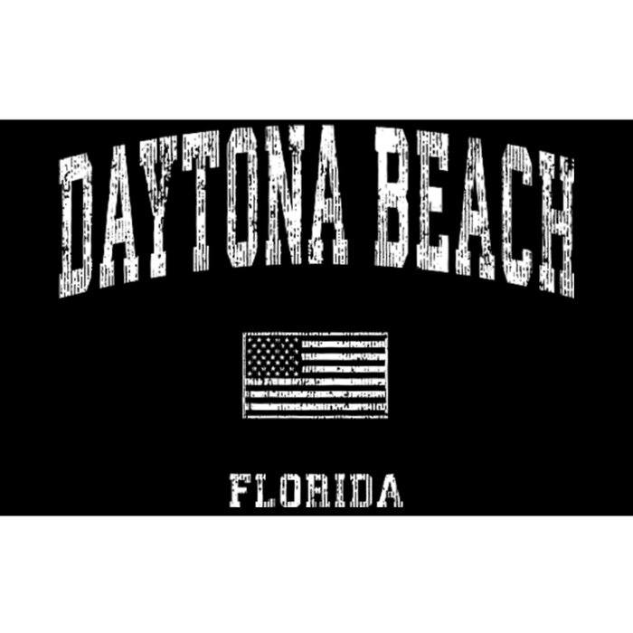 Daytona Beach Florida Fl Vintage American Flag Bumper Sticker