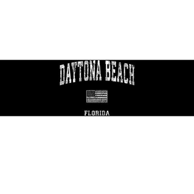 Daytona Beach Florida Fl Vintage American Flag Bumper Sticker