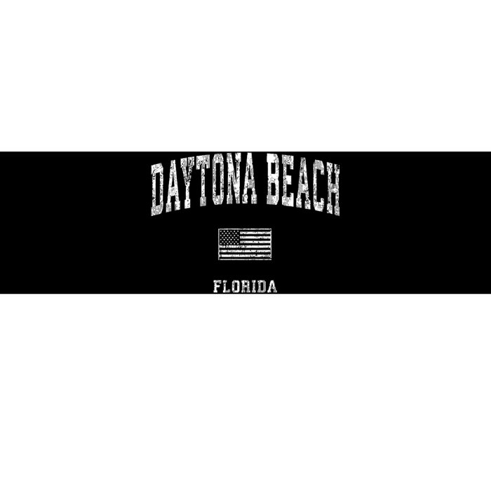 Daytona Beach Florida Fl Vintage American Flag Bumper Sticker