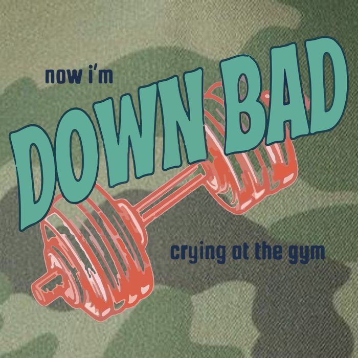 Down Bad Funny Crying At The Gym Legacy Tie Dye Trucker Hat