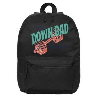 Down Bad Funny Crying At The Gym 16 in Basic Backpack