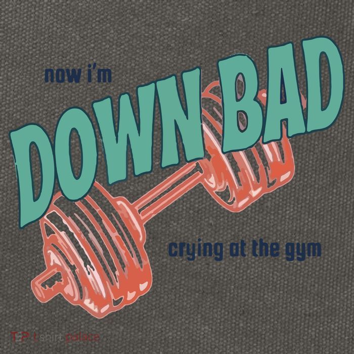 Down Bad Funny Crying At The Gym Cotton Canvas Backpack