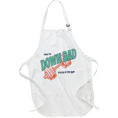 Down Bad Funny Crying At The Gym Apron