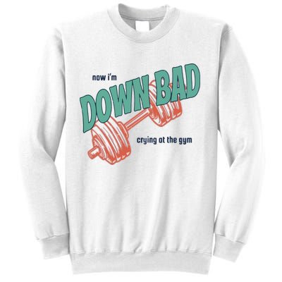 Down Bad Funny Crying At The Gym Sweatshirt