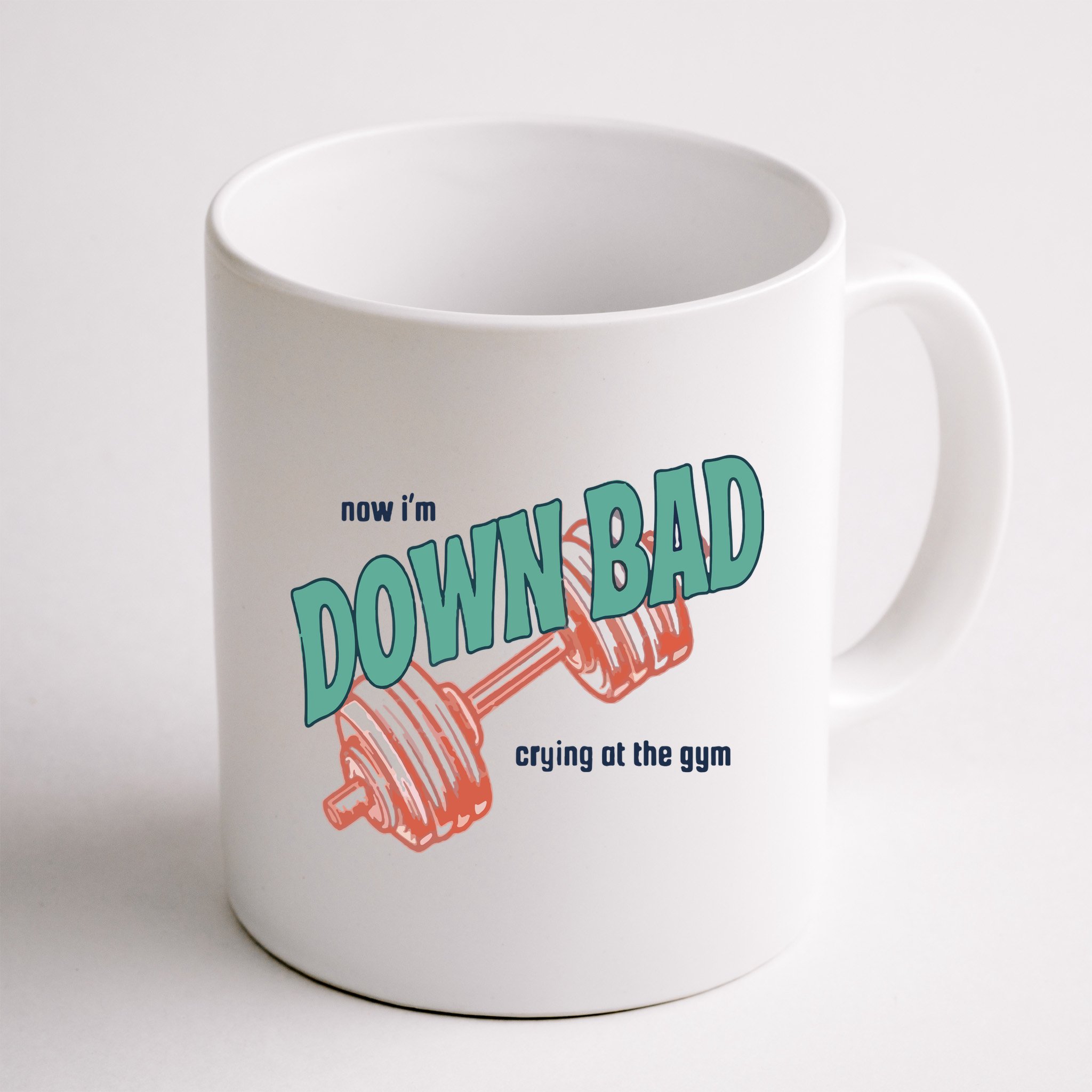 Down Bad Funny Crying At The Gym Mug