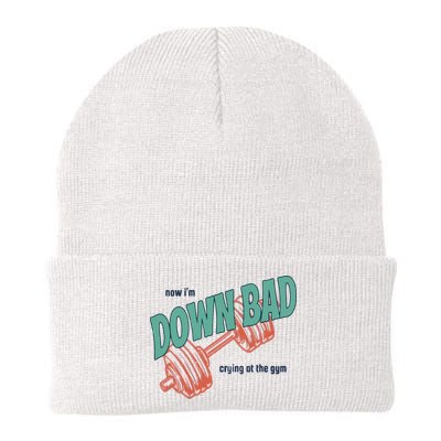Down Bad Funny Crying At The Gym Beanie