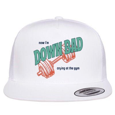 Down Bad Funny Crying At The Gym Flatbill Hat