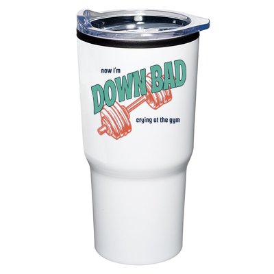 Down Bad Funny Crying At The Gym Tumbler