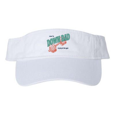 Down Bad Funny Crying At The Gym Visor
