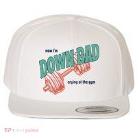 Down Bad Funny Crying At The Gym Wool Snapback Cap
