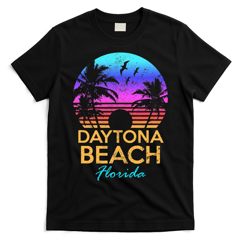 Daytona Beach Florida Vintage Sunset Summer Vibe Graphic T-Shirt