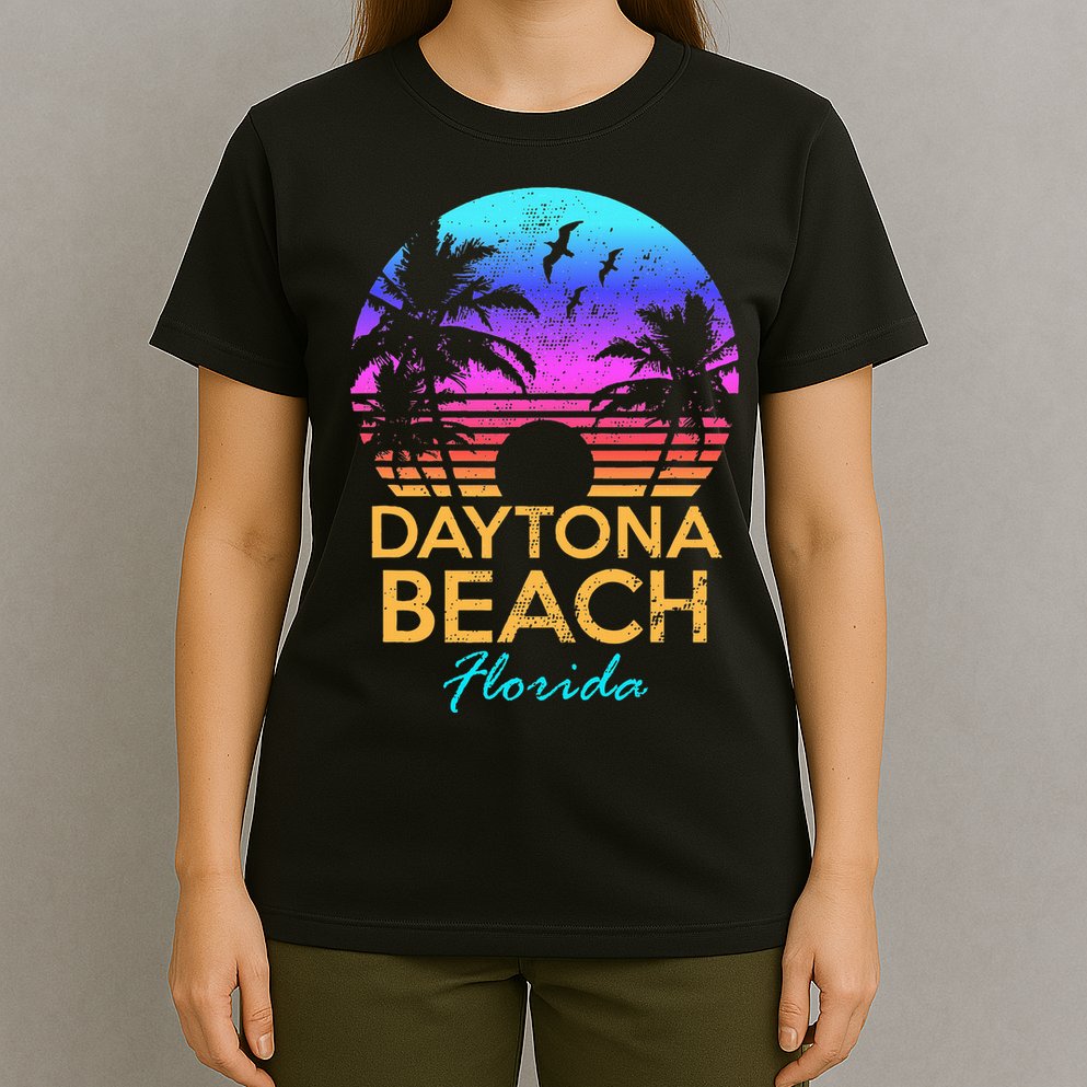 Daytona Beach Florida Vintage Sunset Summer Vibe Graphic T-Shirt