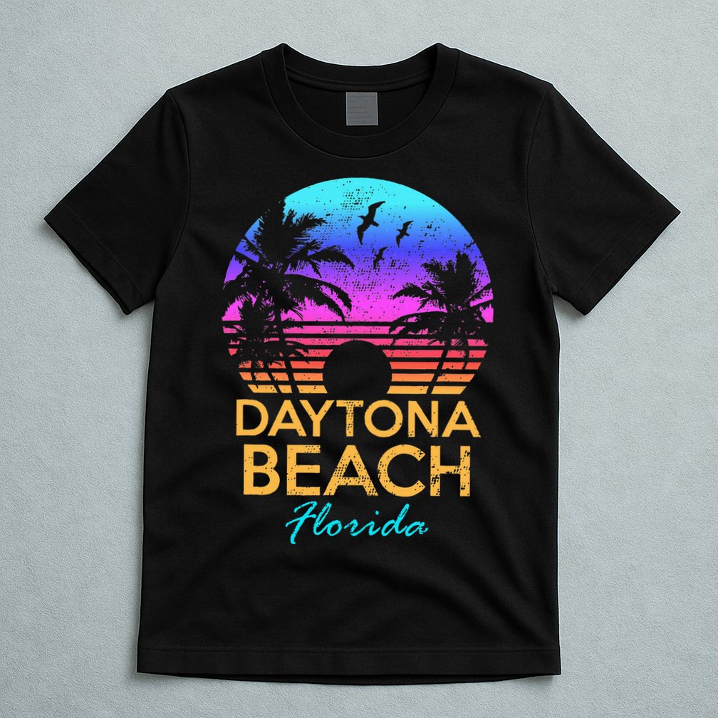 Daytona Beach Florida Vintage Sunset Summer Vibe Graphic T-Shirt