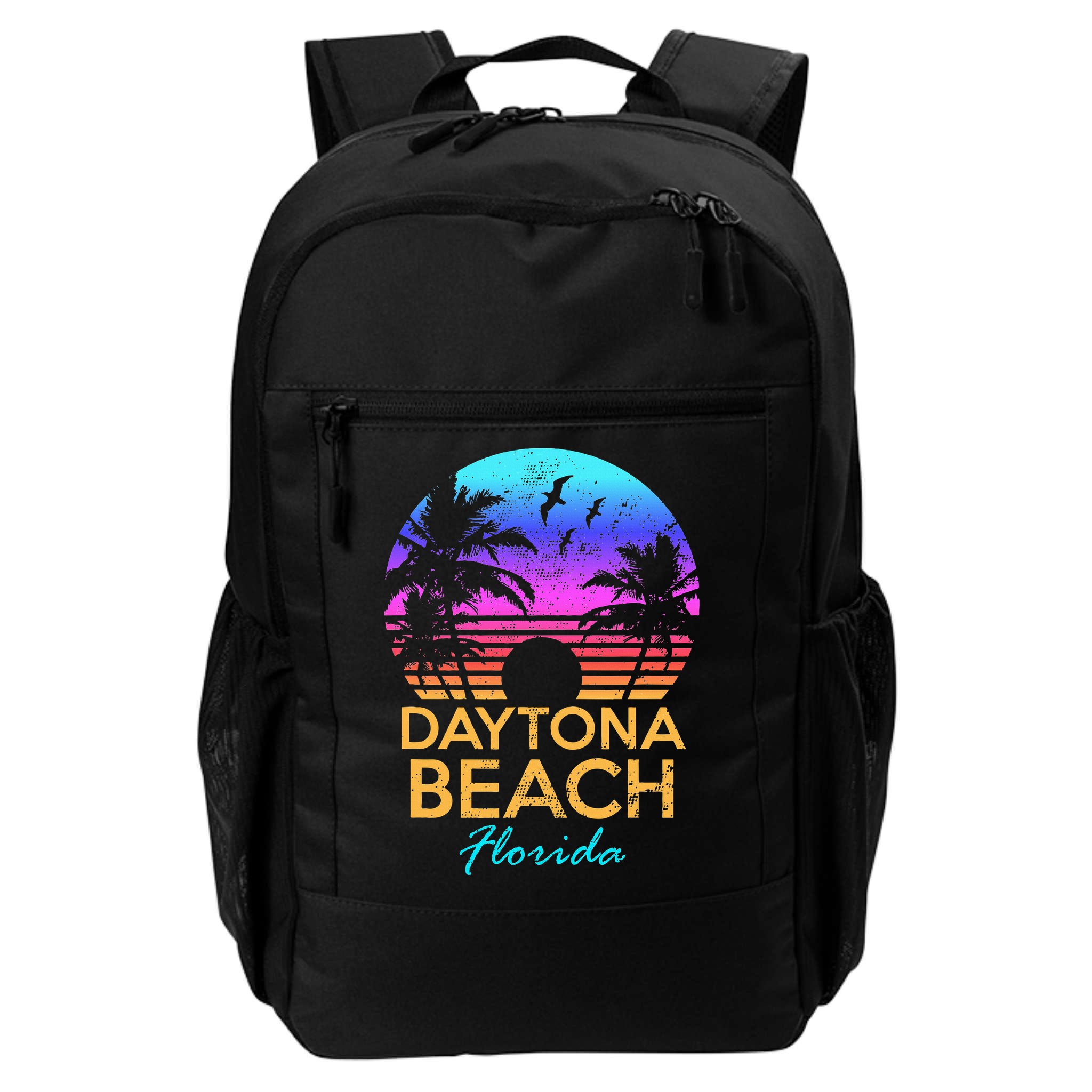 Daytona Beach Florida Vintage Sunset Summer Vibe Graphic Backpack