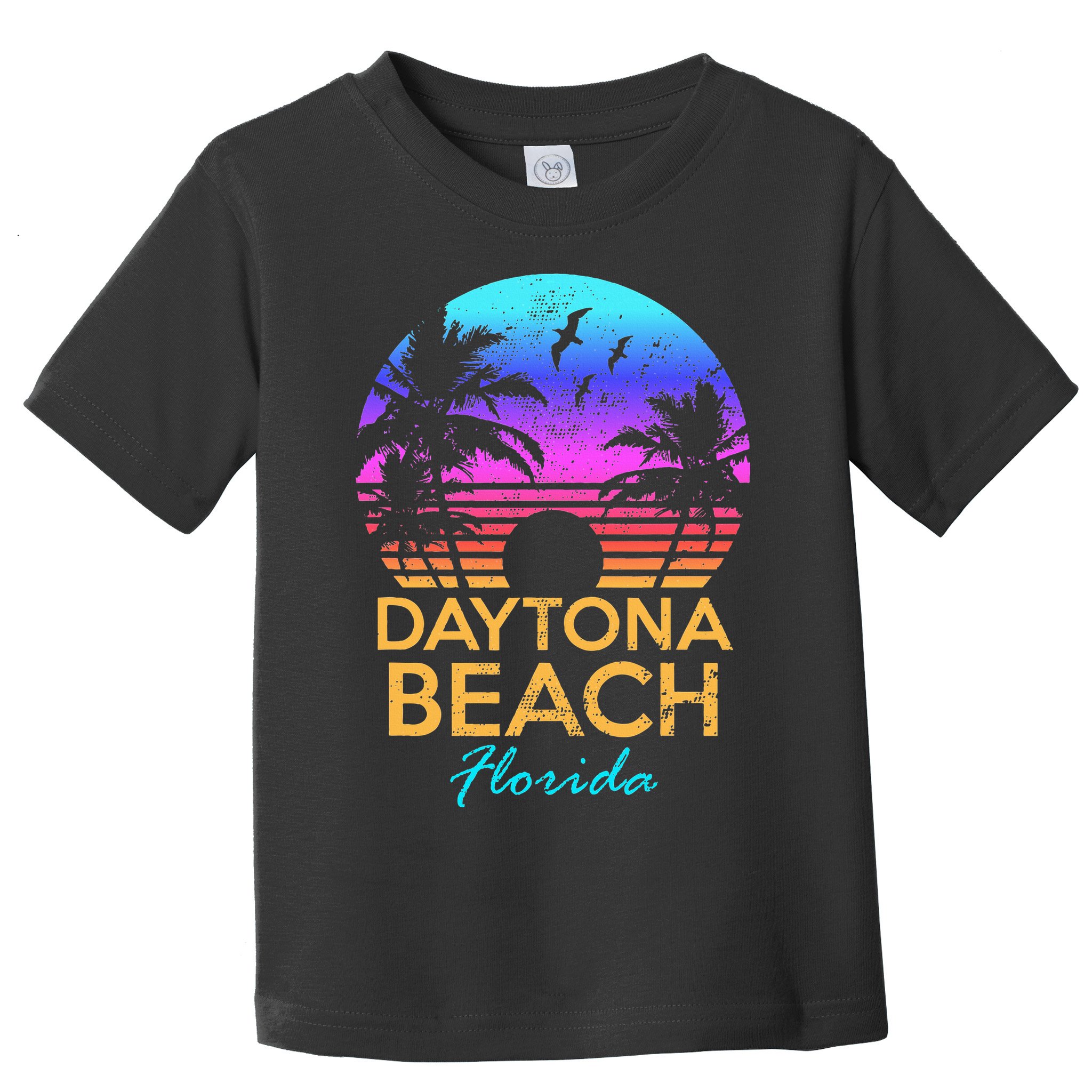 Daytona Beach Florida Vintage Sunset Summer Vibe Graphic Toddler T-Shirt