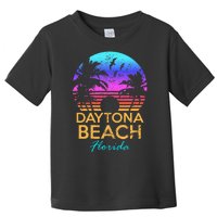 Daytona Beach Florida Vintage Sunset Summer Vibe Graphic Toddler T-Shirt