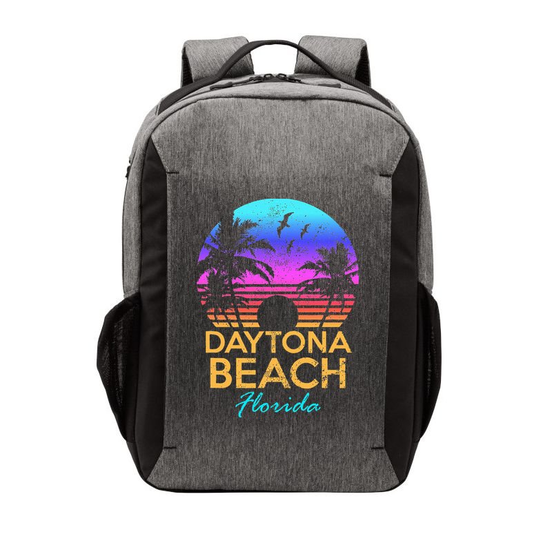 Daytona Beach Florida Vintage Sunset Summer Vibe Graphic Vector Backpack