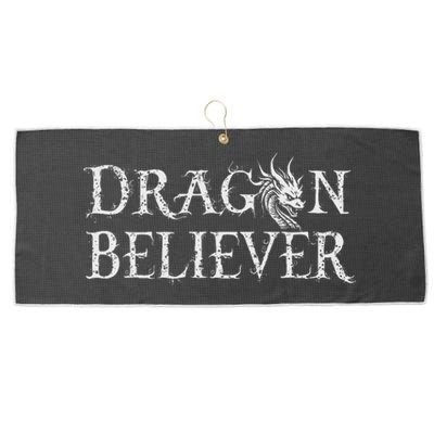 Dragon Believer Fantasy Funny Large Microfiber Waffle Golf Towel