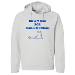 Down Bad For Garlic Bread Froggy Performance Fleece Hoodie