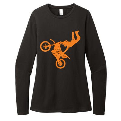 DIRT BIKE FREESTYLE Motocross Womens CVC Long Sleeve Shirt