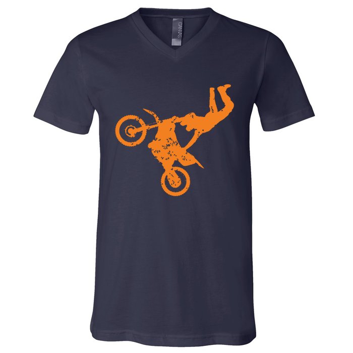 DIRT BIKE FREESTYLE Motocross V-Neck T-Shirt