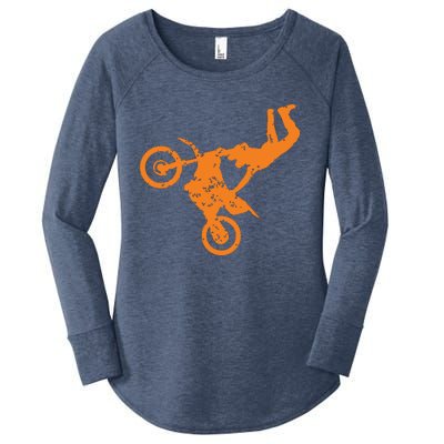 DIRT BIKE FREESTYLE Motocross Women's Perfect Tri Tunic Long Sleeve Shirt