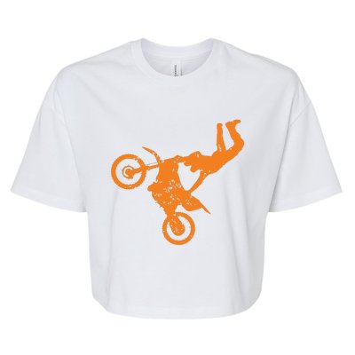 DIRT BIKE FREESTYLE Motocross Bella+Canvas Jersey Crop Tee