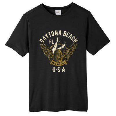 Daytona Beach Fl Legs In Heels Hotrod Biker Wings Tall Fusion ChromaSoft Performance T-Shirt