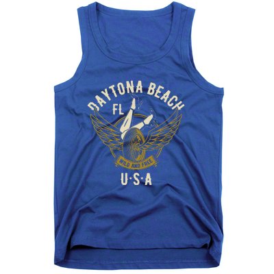 Daytona Beach Fl Legs In Heels Hotrod Biker Wings Tank Top