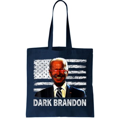 Dark Brandon Funny Biden Saving America Flag Political Tote Bag