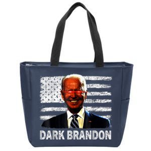 Dark Brandon Funny Biden Saving America Flag Political Zip Tote Bag