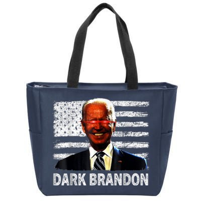 Dark Brandon Funny Biden Saving America Flag Political Zip Tote Bag