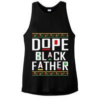 Dope Black Father Happy Fathers Day Husband Dad Ladies PosiCharge Tri-Blend Wicking Tank
