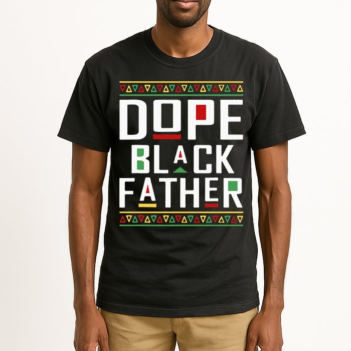Dope Black Father Happy Fathers Day Husband Dad Tall T-Shirt