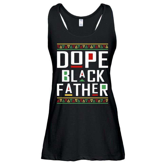 Dope Black Father Happy Fathers Day Husband Dad Ladies Essential Flowy Tank