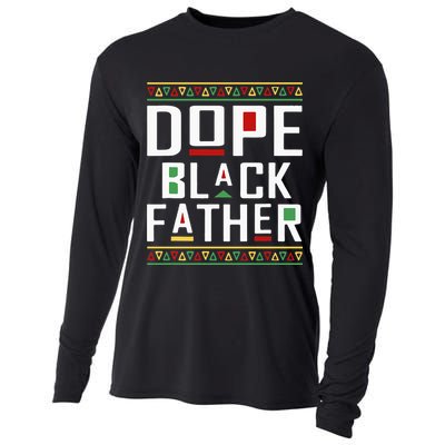 Dope Black Father Happy Fathers Day Husband Dad Cooling Performance Long Sleeve Crew