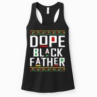 Dope Black Father Happy Fathers Day Husband Dad Womens Tank Top