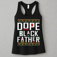 Dope Black Father Happy Fathers Day Husband Dad Womens Tank Top