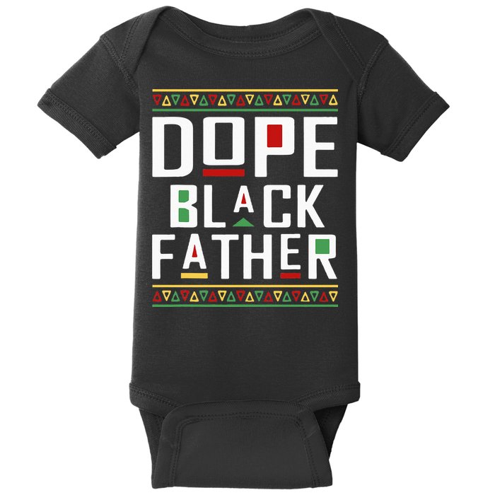 Dope Black Father Happy Fathers Day Husband Dad Baby Bodysuit