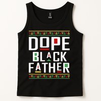 Dope Black Father Happy Fathers Day Husband Dad Tank Top