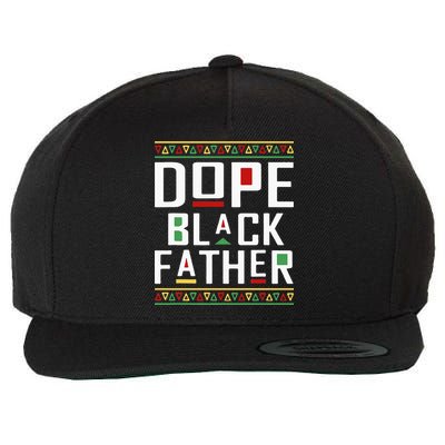 Dope Black Father Happy Fathers Day Husband Dad Wool Snapback Cap