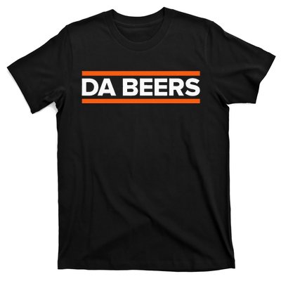 Da Beers Funny Party Beer Day Drinking Blue & Orange T-Shirt