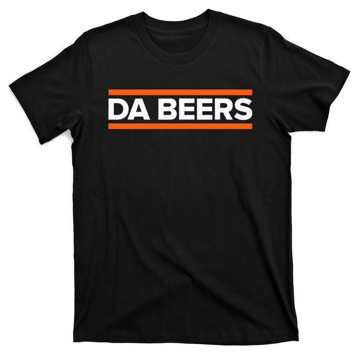 Da Beers Funny Party Beer Day Drinking Blue & Orange T-Shirt