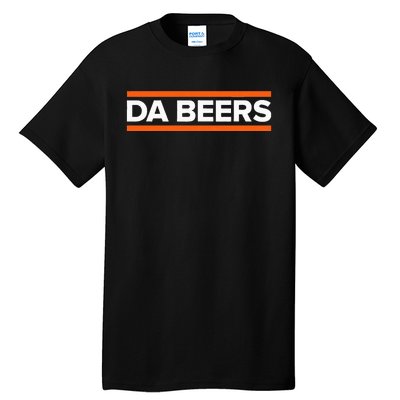 Da Beers Funny Party Beer Day Drinking Blue & Orange Tall T-Shirt