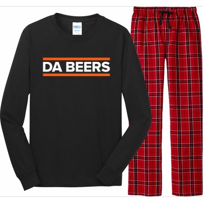 Da Beers Funny Party Beer Day Drinking Blue & Orange Long Sleeve Pajama Set