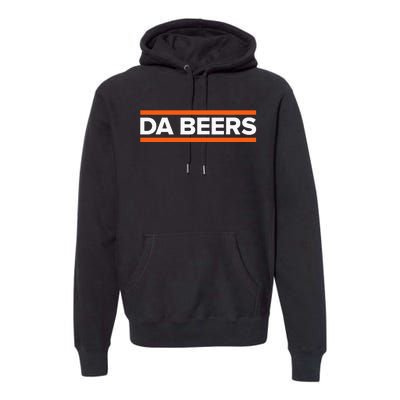 Da Beers Funny Party Beer Day Drinking Blue & Orange Premium Hoodie