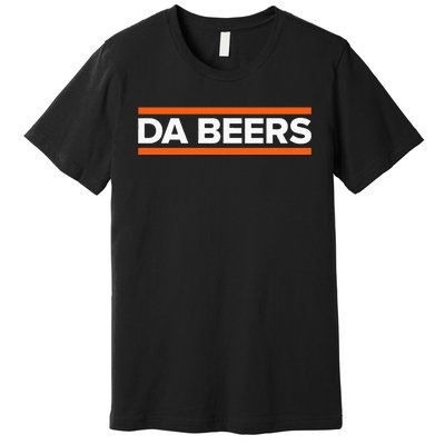 Da Beers Funny Party Beer Day Drinking Blue & Orange Premium T-Shirt