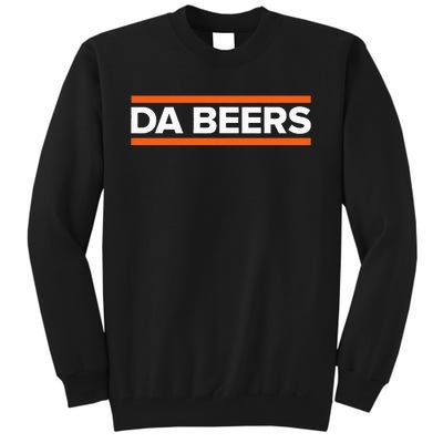 Da Beers Funny Party Beer Day Drinking Blue & Orange Tall Sweatshirt