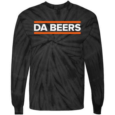 Da Beers Funny Party Beer Day Drinking Blue & Orange Tie-Dye Long Sleeve Shirt