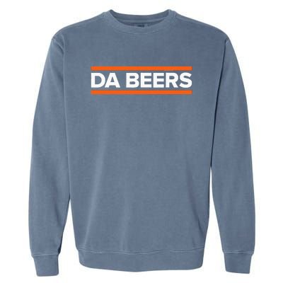 Da Beers Funny Party Beer Day Drinking Blue & Orange Garment-Dyed Sweatshirt